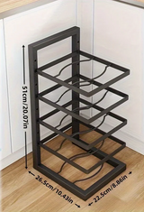 FlexiRack Pro – Adjustable Pot & Pan Organizer Rack in Stainless Steel