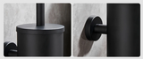 PureSteel Wall-Mounted Toilet Brush Set – Matte Black Stainless Steel Bathroom Cleaner with Holder