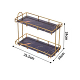 AquaSteel DuoShelf – Waterproof Double-Tier Bathroom & Kitchen Metal Shelf