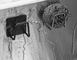 AquaDry Stainless Steel Sink Sponge Holder – Self Adhesive Drain Rack Organizer | Kitchen Wall Hook Storage | Space Saving Design