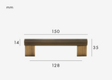 LineaBrass Antique Brass Linear T-Bar Cabinet & Drawer Handles – 5”