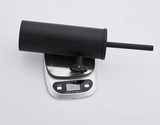 PureSteel Wall-Mounted Toilet Brush Set – Matte Black Stainless Steel Bathroom Cleaner with Holder