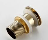 LuxDrain Pop-Up Drain Stopper – Stylish Bathroom Sink Stopper in Black & Gold