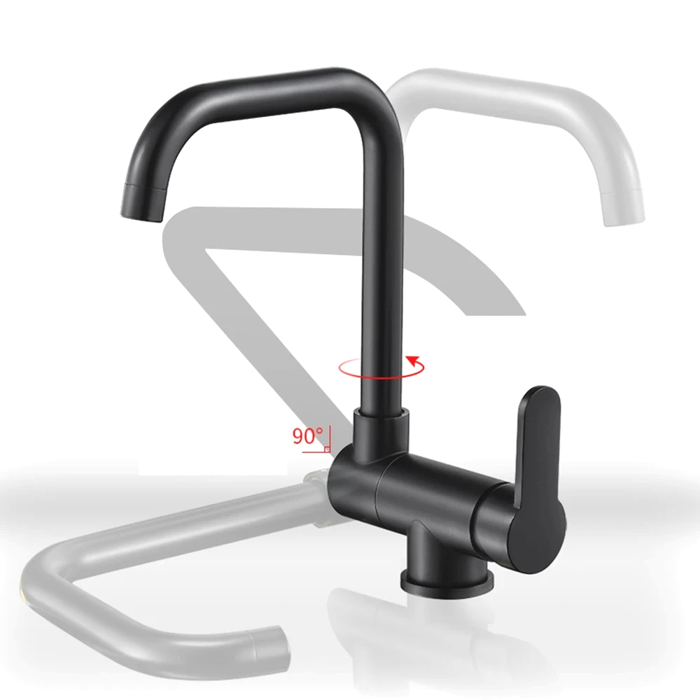 Foldable 360° Swivel Kitchen Faucet with Dual Spray Modes and Hot and Cold faucet