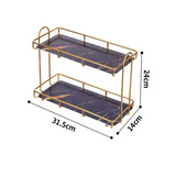 AquaSteel DuoShelf – Waterproof Double-Tier Bathroom & Kitchen Metal Shelf