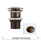 LuxDrain Pop-Up Drain Stopper – Stylish Bathroom Sink Stopper in Black & Gold