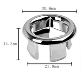 DrainElegance Solid Brass Sink Overflow Cover Ring – Universal 0.87–0.98 in. Fit
