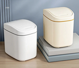CleanBox Mini Desk Trash Can – Compact Plastic Waste Bin with Swing Lid for Office & Home