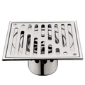 TileFlow Square Invisible Shower Floor Drain – 304 Stainless Steel Tile-In Drain Cover with Odor Trap