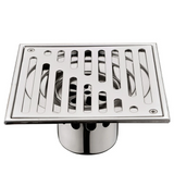 TileFlow Square Invisible Shower Floor Drain – 304 Stainless Steel Tile-In Drain Cover with Odor Trap