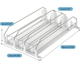 CoolSlide Automatic Beverage Organizer – Adjustable Can Storage for Fridge & Kitchen