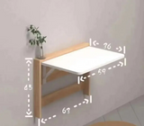 FlexiFold 424 Ultra-Slim Foldable Wall Desk – Modern, Space-Saving Solution for Study & Work