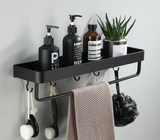 AlumaNest Matte Black Aluminum Corner Shower Shelf – Drill-Free 3-Tier Bathroom & Kitchen Wall Organizer