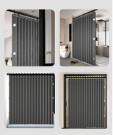 MagnaFold Foldable Magnetic Shower Curtain – Waterproof Curtain for Walk-In Showers