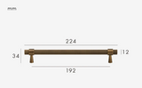 Nurlin Solid Brass T-Bar Handle – Art Deco Retro Furniture Pull, Antique Industrial Style