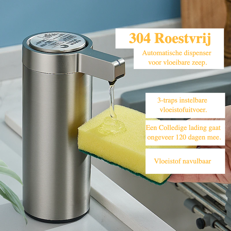 SmartSoap Automatic Soap Dispenser – Touchless Stainless Steel 304 for Kitchen & Bathroom