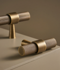 Nurlin Solid Brass T-Bar Handle – Art Deco Retro Furniture Pull, Antique Industrial Style