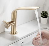 AquaLux GlideFlow Swivel Bathroom Faucet – Premium Solid Brass Vanity Sink Mixer with 360° Rotating Spout