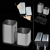 ChefPro – Luxury Stainless Steel Universal Knife Block with Antibacterial Protection