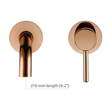 Elegant Wall-Mounted Rose Gold Brass Bathroom Faucet with Concealed Design