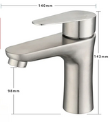 Premium Stainless Steel Bathroom Sink Mixer Tap with Hot and Cold Water Control