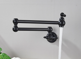 Brushed Gold Wall Mount Kitchen Faucet Premium – Single Cold Water Tap | 360° Swivel Spout | Space Saving Design