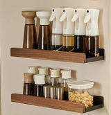 CulinaWood Kitchen Wall Shelf – No-Drill Organizer for Spices, Cutting Boards & Kitchen Essentials