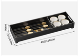 SlideDry Adjustable Pull-Out Dish & Utensil Organizer – Kitchen Drawer & Cabinet Storage Solution