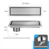 LuxDrain Invisible Gold Shower Floor Drain – 5.5-Inch 304 Stainless Steel Tile-In Drain with Odor Trap