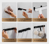 SteelLine Stainless Steel Wall Coat Rack – Multi-Purpose Hooks for Jackets, Bags & Hats