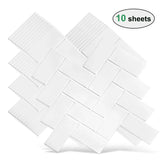 StickaTile 3D Tile-Look Wall Stickers – Heat-Resistant Peel & Stick Tiles (10-Pack)