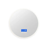 LumiTemp 24” Round Smart LED Bathroom Mirror – Anti-Fog Lighted Vanity Mirror with Temperature Display & 3-Level Dimmable Brightness