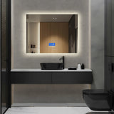 LuxoClear SmartGlow LED Bathroom Mirror – 60” x 80” Anti-Fog Vanity Mirror with Temperature Display & 3-Color Dimmable Lighting