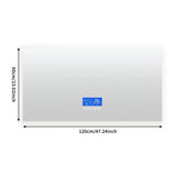 LumiTherm XL SmartGlow Pro LED Bathroom Mirror – 24” x 48” Anti-Fog Lighted Vanity Mirror with Temperature Display & Dimmable 3-Color Lighting