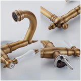 Elkstone Bronze Kitchen Faucet – Dual Handle faucet with Hot & Cold Water Control
