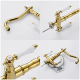 Elkstone Bronze Kitchen Faucet – Dual Handle faucet with Hot & Cold Water Control