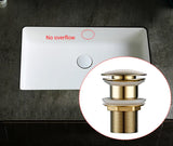 LuxDrain Pop-Up Drain Stopper – Stylish Bathroom Sink Stopper in Black & Gold