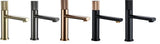 Modern Knurled Handle Bathroom Sink Faucet in Matte Black and Rose Gold Finish