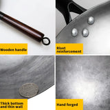 ForgePro – Hand-Forged Pure Iron Wok with Wooden Handle