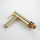 GoldKnurl One Luxe 360 – Brushed Gold Bathroom Faucet with 360° Swivel Spout | Solid Brass Single-Handle Vanity Sink Mixer
