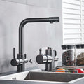 AquaPure 2-in-1 Filter Kitchen Faucet – Single Handle faucet with Separate Filter Spout | Chrome & Matte Black