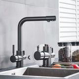 AquaPure 2-in-1 Filter Kitchen Faucet – Single Handle Mixer with Separate Filter Spout | Chrome & Matte Black