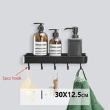AlumaNest Matte Black Aluminum Corner Shower Shelf – Drill-Free 3-Tier Bathroom & Kitchen Wall Organizer