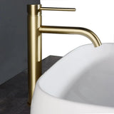 Aurelia Luxury Bathroom Faucet – Brushed Rose Gold | Tall Design with Hot & Cold Water Control