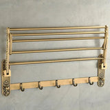 FlexFold Wall-Mounted Towel Rack – Foldable Aluminum Space-Saving Bar (20–24 Inches)
