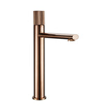 Modern Knurled Handle Bathroom Sink Faucet in Matte Black and Rose Gold Finish
