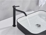 Modern Bathroom Sink Faucet in Black or Gold Finish – Single Handle Basin Mixer for Hot and Cold Water