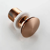 RoseFlow Luxury Rose Gold Pop-Up Bathroom Sink Drain – Solid Brass Stopper with Corrosion Protection