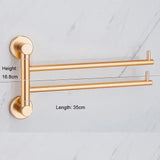 AureliFold Luxury Foldable Towel Bar – Gold/Brass Aluminum Wall-Mounted Rack (14–16 Inches)