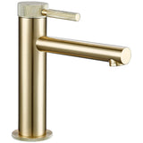 GoldKnurl One Luxe 360 – Brushed Gold Bathroom Faucet with 360° Swivel Spout | Solid Brass Single-Handle Vanity Sink Mixer